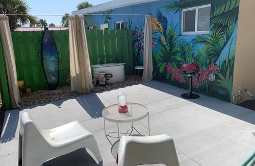 Port Canaveral Apartment | Elegant Beach Studio - rocket launch view, private patio, hammocks