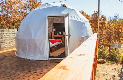 Athens House | Elevated Geo Dome pool/hot tub