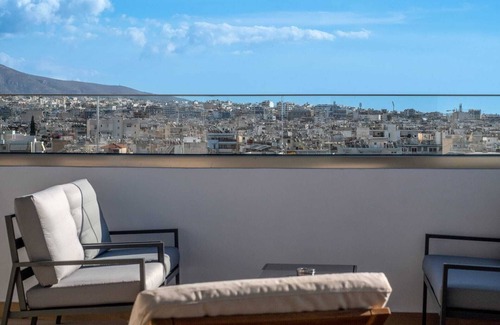Moschato-Tavros Condo | Elite Penthouse with Pool and Skyline View