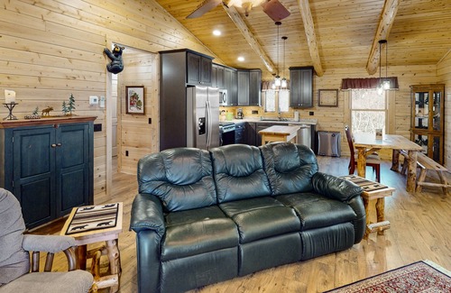 Eastern Vermont Cabin | Enchanting dog-friendly cabin with fireplace, hot tub & washer/dryer