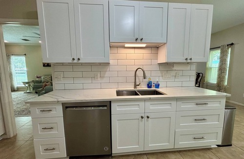Clear Lake House | Enjoy our complimentary coffee bar in our quiet retreat in a great location.