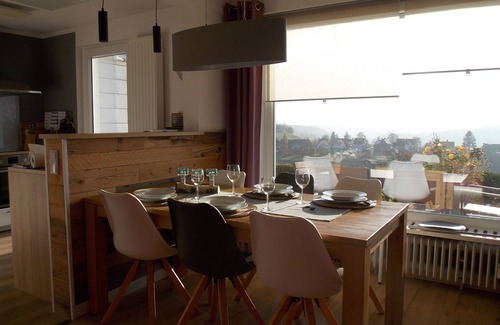 Sankt Andreasberg Apartment | Enjoy the fantastic view with a fireplace and terrace