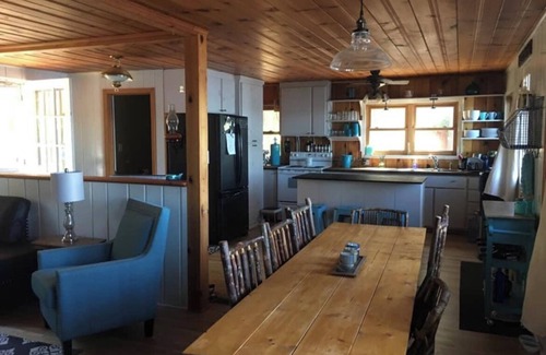 Minong Cabin | Escape! Beautiful 2 Bdrm Cabin w/2 Bunkhouses- 9 Acres & 275’ of Sandy Lakeshore