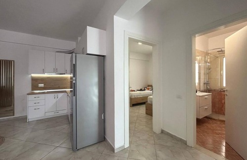Shkembi i Kavajes Apartment | Exceptional 2-Bedroom Beachfront Apartment with Sea View, WiFi & AC