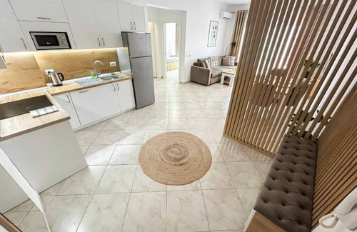 Shkembi i Kavajes Apartment | Exceptional 2-Bedroom Beachfront Apartment with Sea View, WiFi & AC