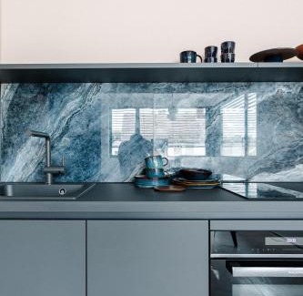 Eschollbrucken Apartment | Exklusive Design Appartement Deep Blue Neubau