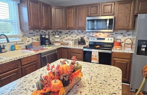 McLeansville House | Experience the warmth of a charming home that offers a serene view.