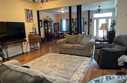 Oxford House | Family Friendly Home 4 mi to The Vaught Huge Game Room Perfect for Entertaining