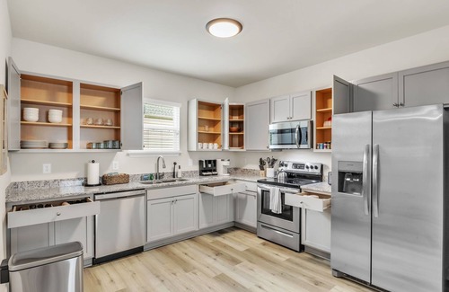 Greer House | Family & Pets Welcome: 2BR in DT Greer w/Fire Pit