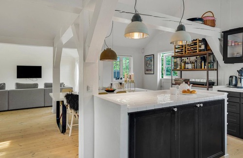 Hornbaek House | Fantastic vacation home with bio fireplace, annex and garden, located near the sandy beach.