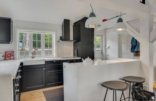 Hornbaek House | Fantastic vacation home with bio fireplace, annex and garden, located near the sandy beach.