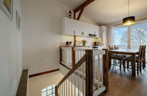 Steinbergkirche Apartment | Favorite place by the sea - west barn on Mühlendamm with sea view, stove and sauna