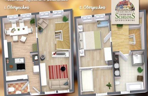 Quedlinburg Apartment | Feel-good apartment (87m², single monument) in the middle of the old town of Quedlinburg