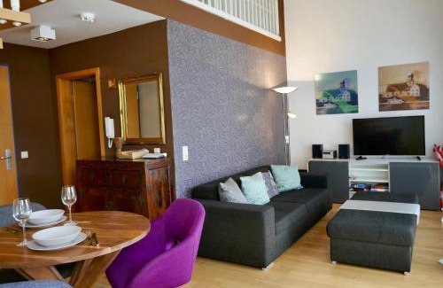 Enzisweiler Apartment | Ferienwohnung am Hopfengarten - helle 2 Zimmer Maisonette mit großem Balkon