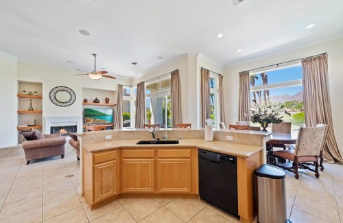 La Quinta Villa | Firepit, West Facing Golf Course Heated Pool Home!
