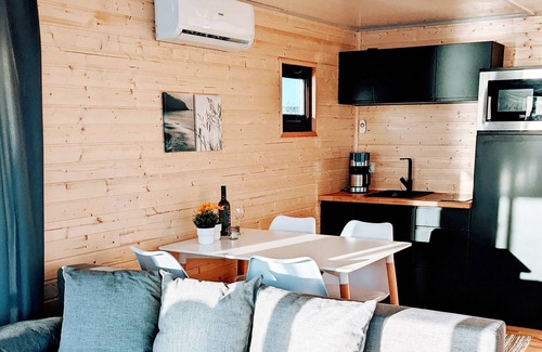 Vastervik Boat Rental | Floating house, view of the water in Västervik, houseboat