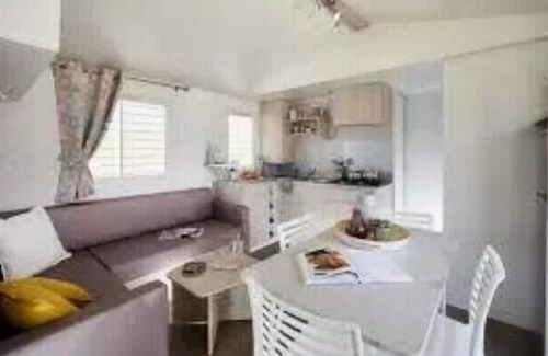 Rieux-de-Pelleport House | Flower Camping LES MIJEANNES * - Mobil-Home Premium 32m2 CLIMATE 3 bedrooms + TV 6 people