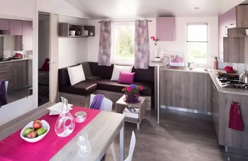 Saint-Aubin-sur-Scie House | Flower Camping Vitamin * - Mobile home Standard 32m2 (3 bedrooms) + TV + Terrace Covered - Arrival Saturday 6 people