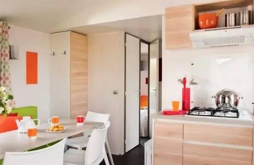 Saint-Aubin-sur-Scie House | Flower Camping Vitamin * - Mobile home Standard 32m2 (3 bedrooms) + TV + Terrace Covered - Arrival Saturday 6 people