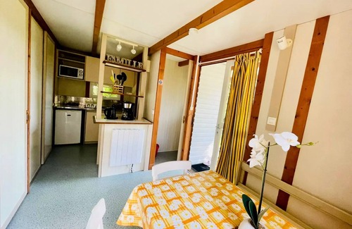Camon Ski Chalet | Flower Camping LA GDPOLA * - Chalet Châtaignier Standard 23m2 - 2 bedrooms + covered terrace 8m2 5 people