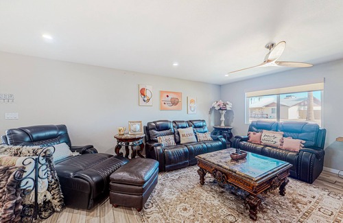 Dobson Ranch House | Fun-filled home with private pool, putting green, cornhole, firepit, & BBQ