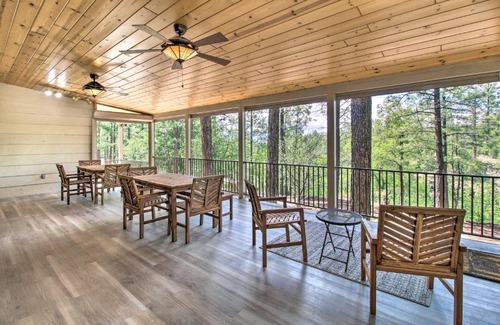 Pinetop House | Game Room and Wooded Views Pinetop Cabin!