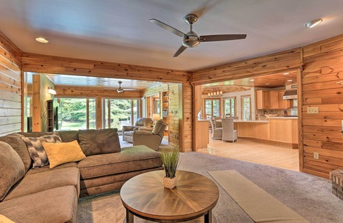 Hancock House | Game Room, Yard + Hot Tub: Spacious Catskills Home