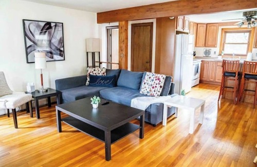 Nashua Apartment | Garage, Fully Fenced Yard, Sleep 7, Walk to Downtown