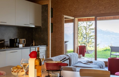Monthey Cabin | Garden-focused Cabin With Terrace Views