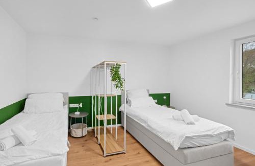 Oberkochen Apartment | Geschäftsreisetraum 2SZ 5P - Balkon, Waschtrockner