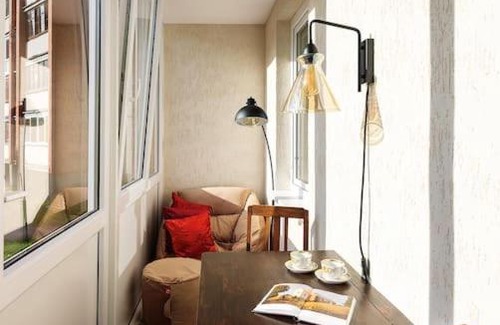 Anyksciai Apartment | Green bed by the pine forest
