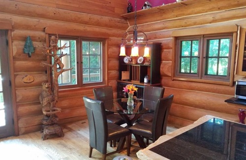 Randle Cabin | Hand-Scribed Log Home Pet-friendly, Hot Tub, AC, WIFI, Seasonal River Access