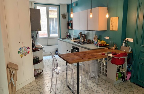 Combat Apartment | Haussmann family haven between Park Buttes Chaumont & Canal Ourcq/Paris Plage