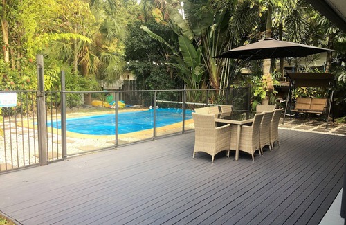 Trinity Park House | Heated Pool surrounded by Tropical Private Open Space at Trinity