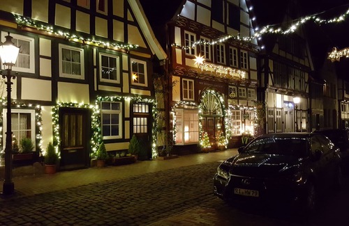 Rinteln Condo | Historic half-timbered house from 1571, quiet living despite the center, pets allowed