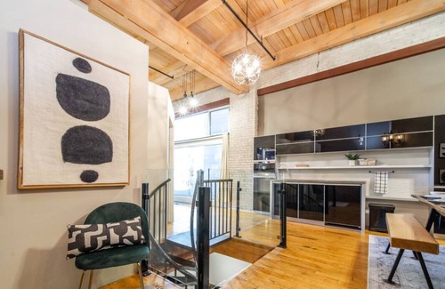 Downtown Edmonton Apartment | Historic J.D Loft | Near ICE District | UG Parking