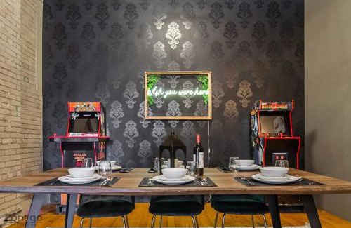 Downtown Edmonton Apartment | Historic JD Loft, Near ICE District, Rogers Place, UG Parking