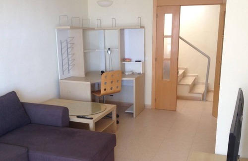 Puig Apartment | Holiday Apartment 'Moderno Atico Dúplex' near the Sea with Shared Pool, Terrace & Wi-Fi