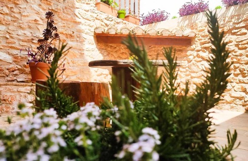 Els Ibarsos House | Holiday Home 'El Patio De Loroneta' with Mountain View, Shared Pool and Wi-Fi