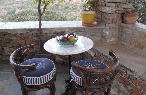 Ioulida House | Homerez - Charming House in Kastanies with Fireplace and View