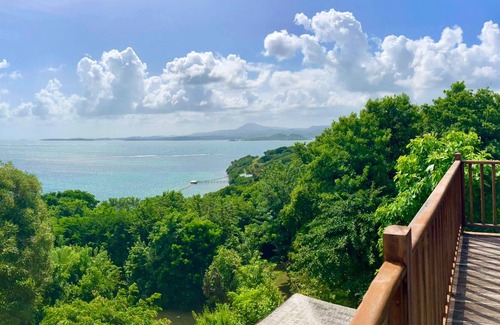 Le Robert House | Homerez - House for 10 ppl. with swimming-pool, sea view and garden at Le Robert