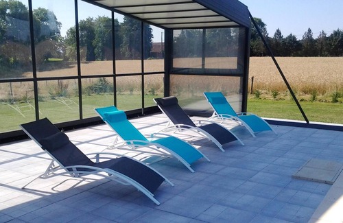 Andouque House | Homerez - House for 6 ppl. with shared pool, terrace and balcony at Andouque