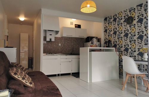 Saint-Cyprien Plage Apartment | Homerez - Studio Saint-Cyprien, garden view