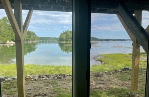 Sebascodegan Island Apartment | Hopkin's view. Water's edge living in this 1 BR/1 BA first floor unit.