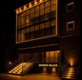 Deoghar Hotel | Hotel Krishna Palace, Vrindavan - Lavish & Luxury rooms with parking near prem mandir #By Om #