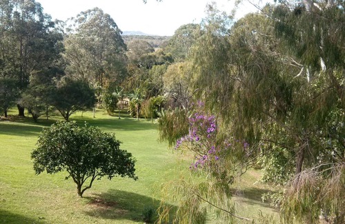 Ewingsdale House | House with large saltwater pool fabulous views firepit on acreage close to Byron