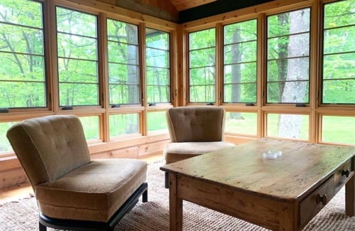 Clinton Corners House | Hudson Valley stunning lake side modern barn in an Enchanted Forest
