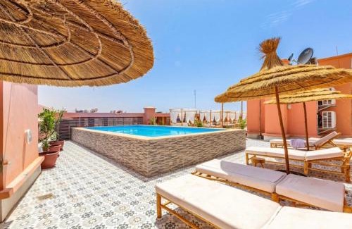 Gueliz Apartment | Hypercentre, Cosy, 2 piscines, Sauna, Hammam