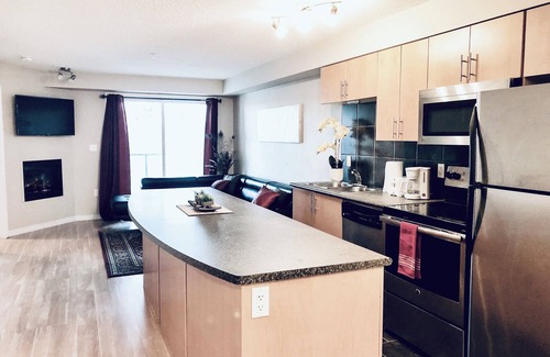 Downtown Edmonton Condo | ICE District 2BDRM A/C Condo W/Laundry + U/Parking