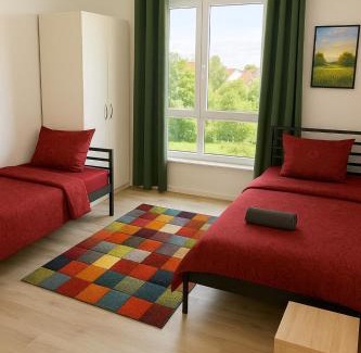 Nietleben Apartment | Ideal für Monteure 3 Zimmer Apartment mit Küche, Waschmaschine, Bad, WiFi, Flat TV usw